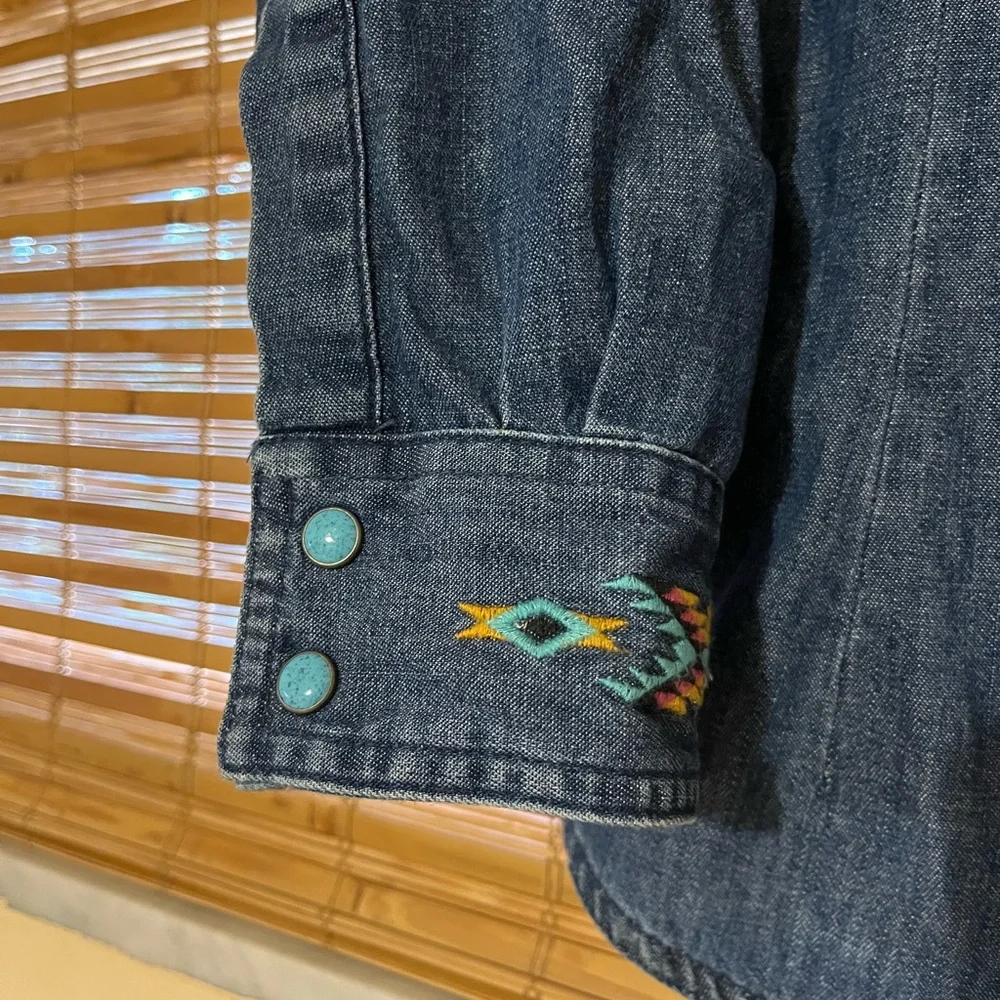 Wrangler Retro Denim Blue buttoned down shirt XL - Picture 4 of 6